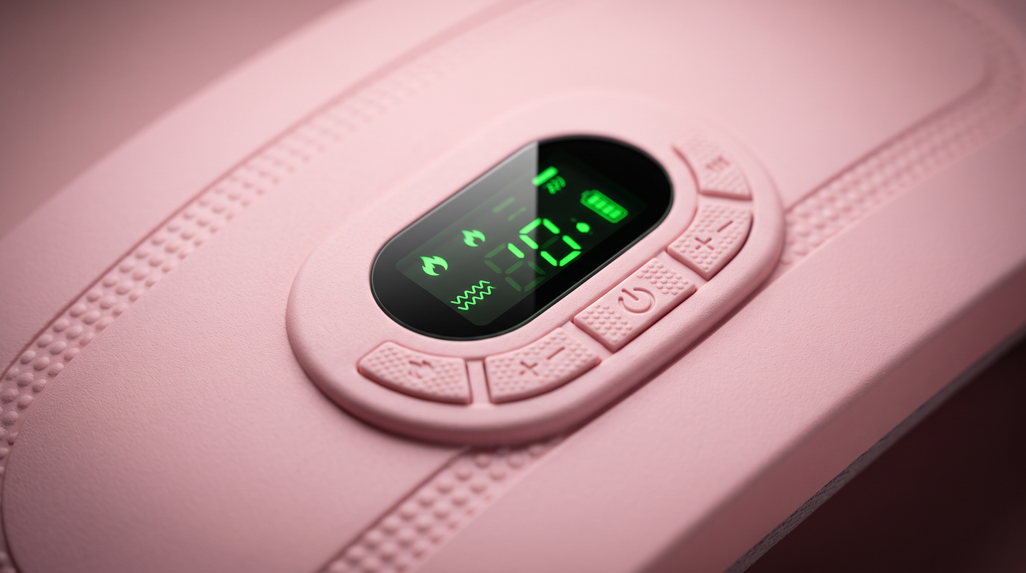 Close-up of belt controls