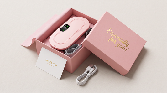 Calla belt gift box packaging with charging cable and thank you card